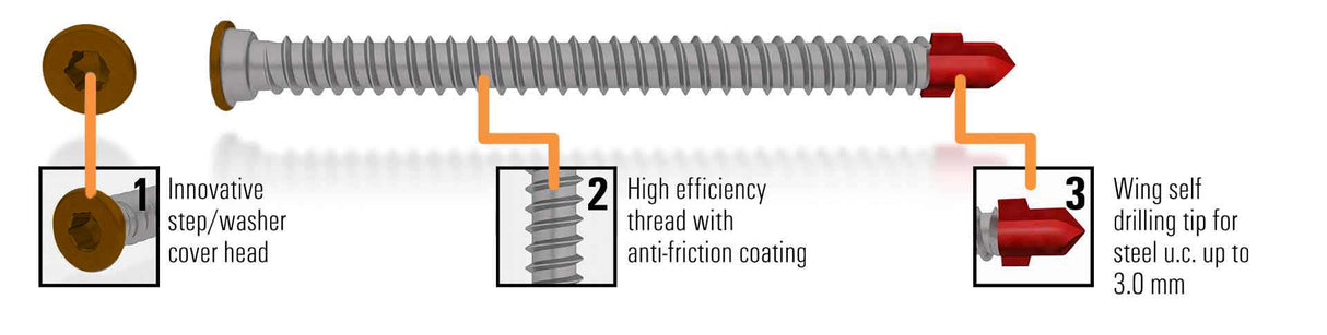 AnchorMark S2 TTM Painted Head Decking Screws