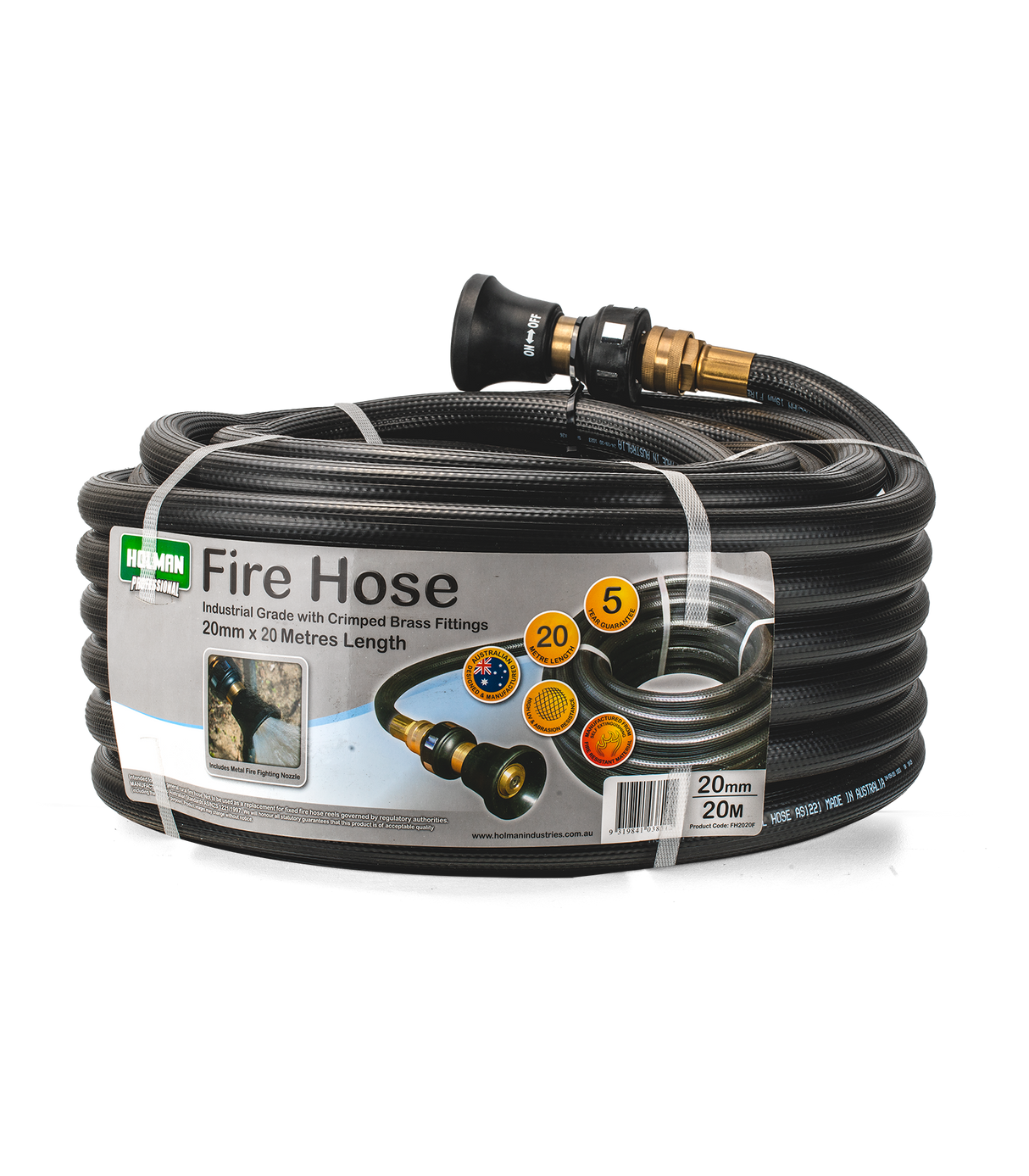 Holman 20mm Fire Hose with Nozzle
