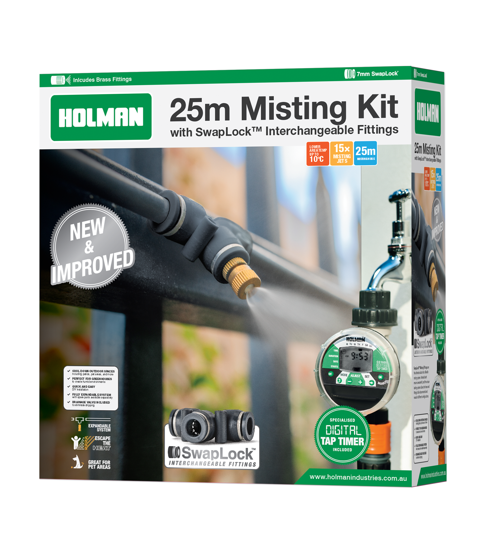 Holman 25m Misting Kit with Tap Timer