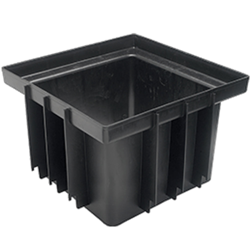 Black Everhard Industries 450 Series Pit Riser Extension used for stormwater management.