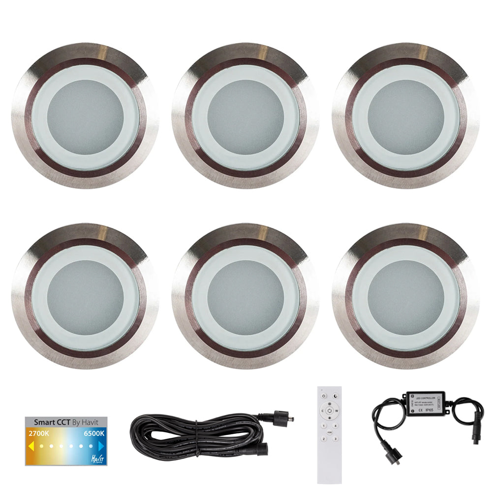 Havit Flame 316 Stainless Steel CCT Inground Deck Lights Kit