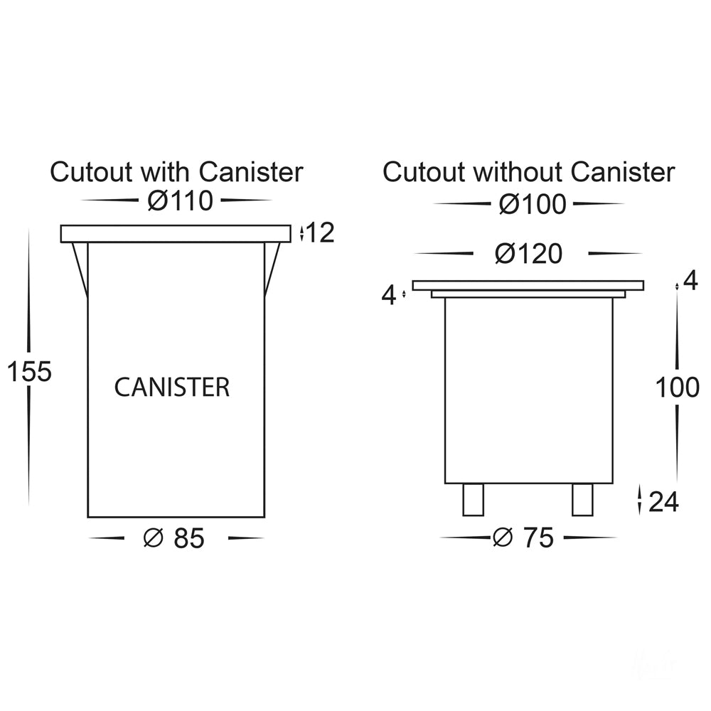 Havit Metro Round 316 Stainless Steel TRI Colour Inground Light