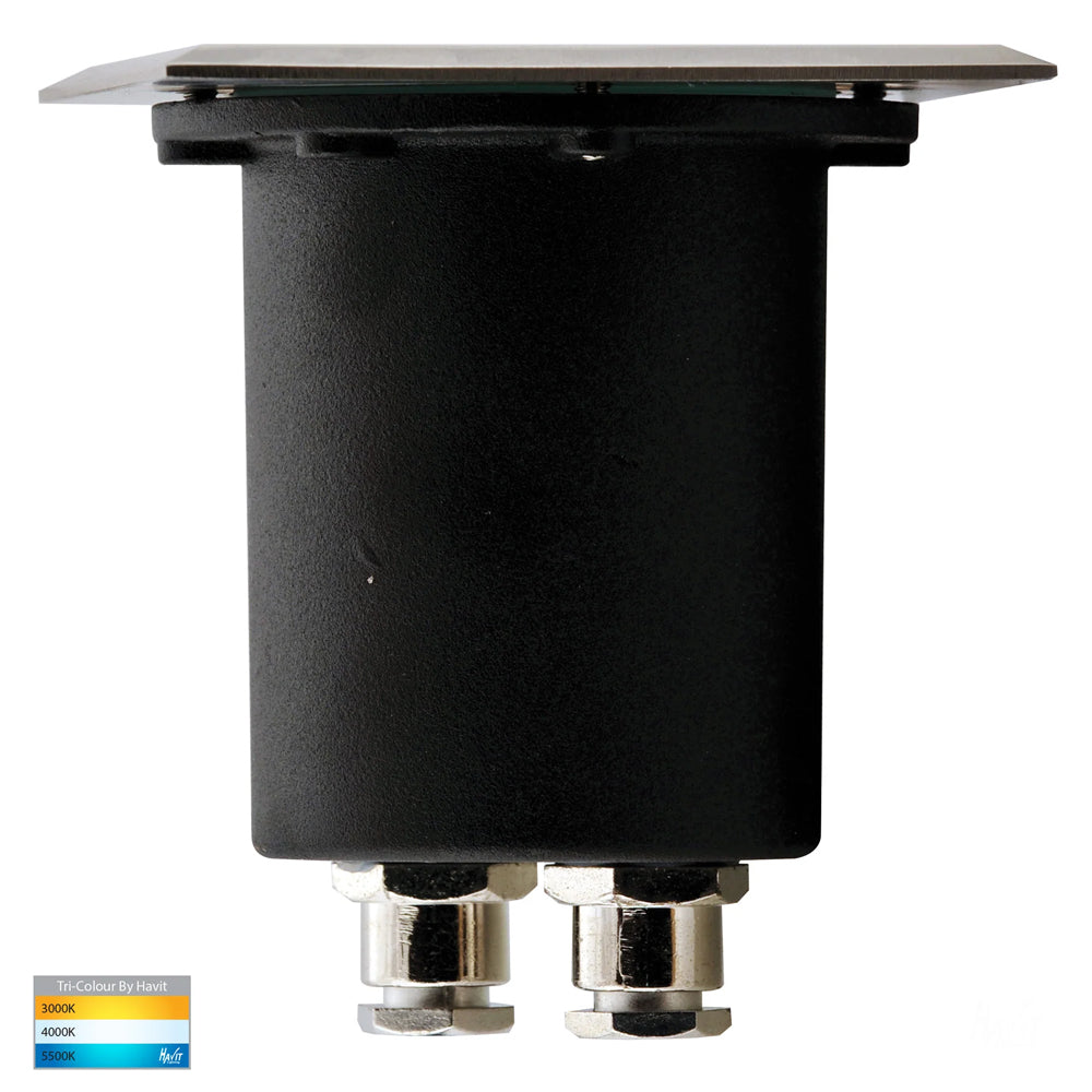 Havit 12v Metro Square 316 Stainless Steel TRI Colour Inground Light