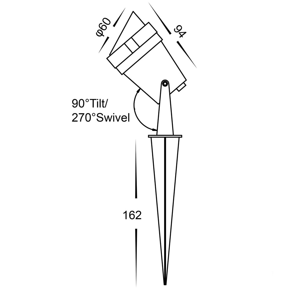 Havit Spitze Matte Black LED Spike Light