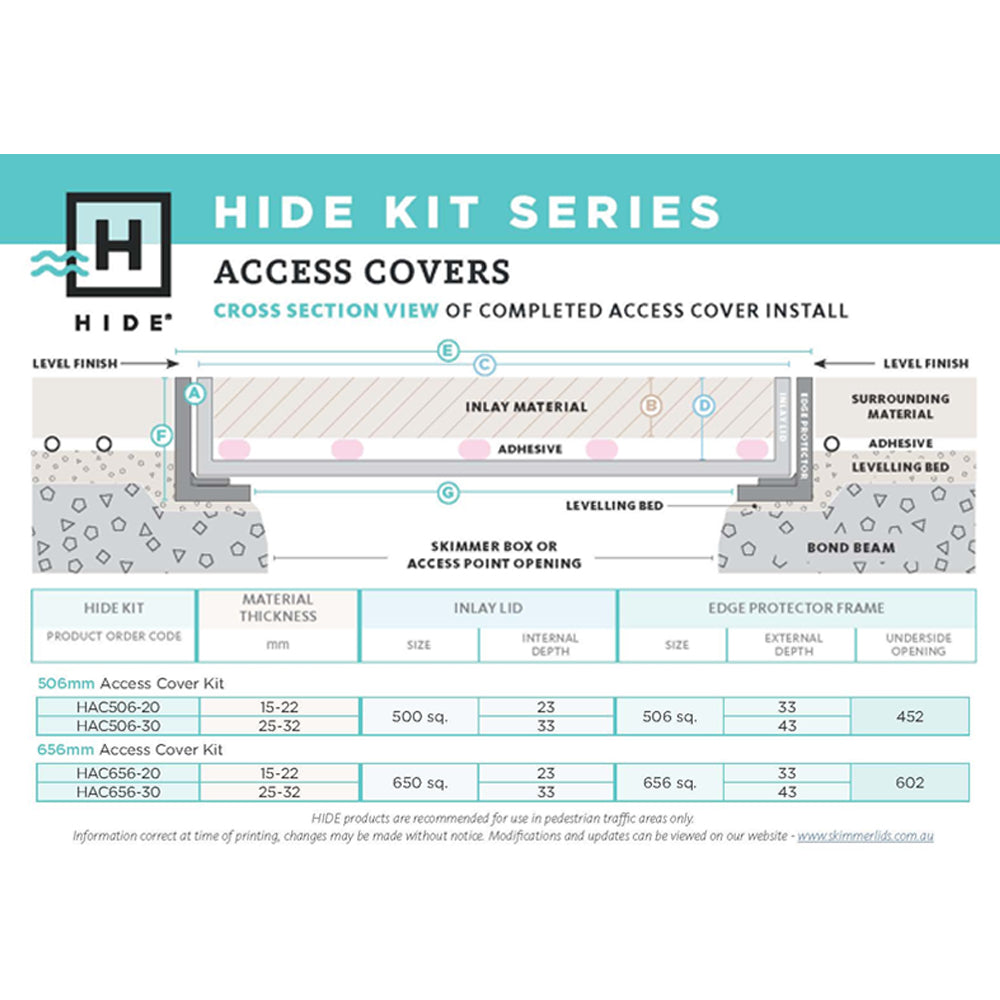 Hide Access Covers Large - 506mm & 656mm