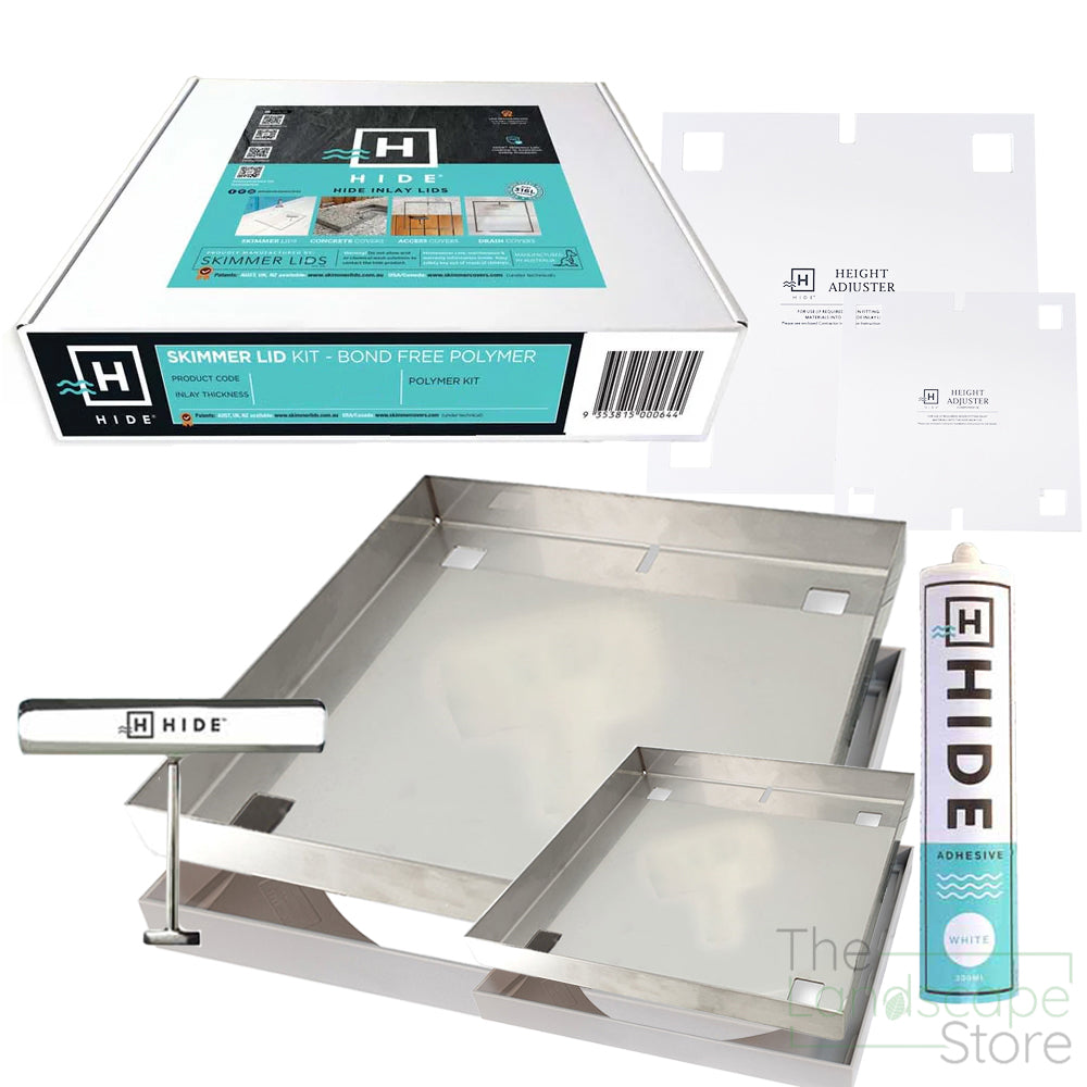 Hide Skimmer Lid & Access Cover - Stainless Steel Lid with Polymer Edge Protector