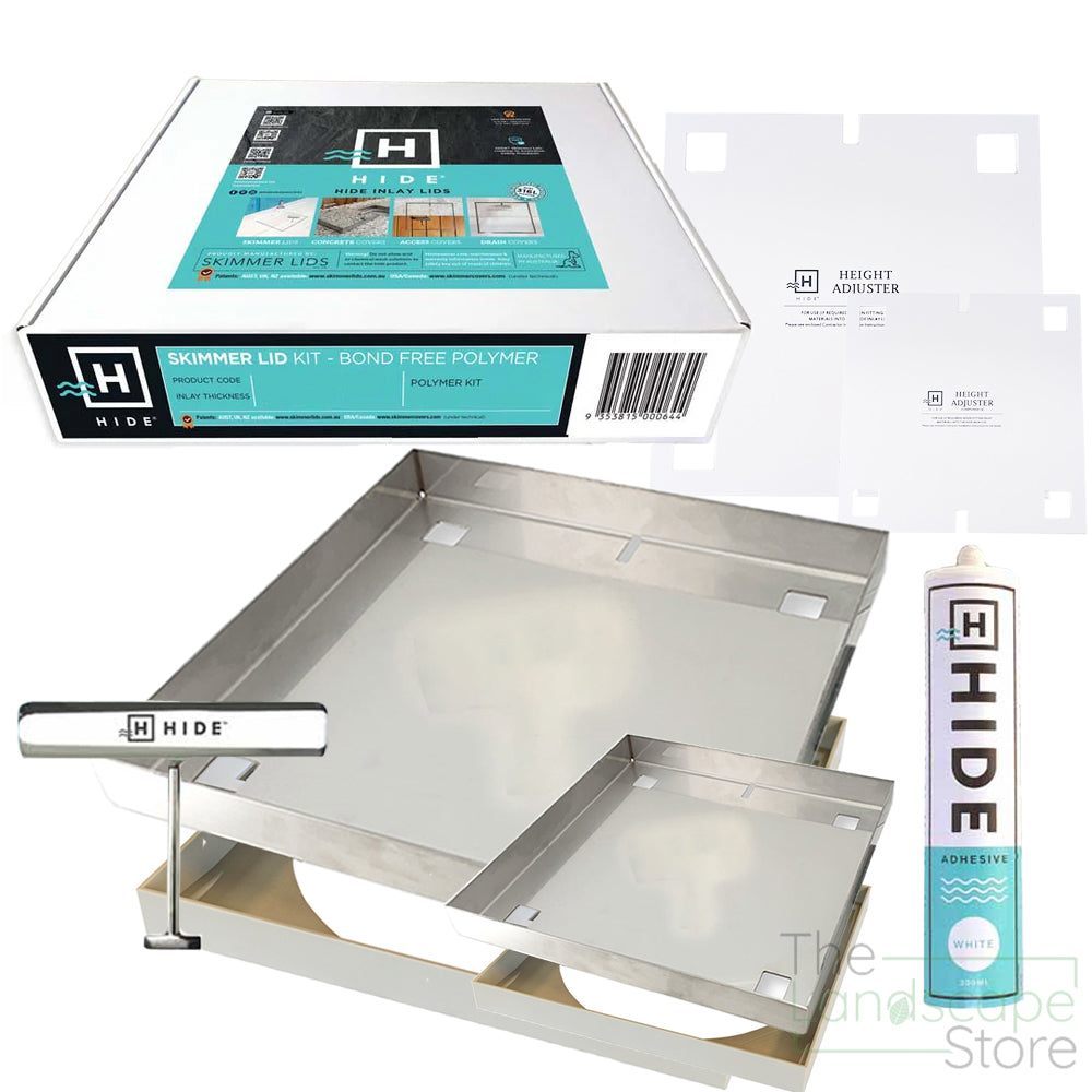 Hide Skimmer Lid & Access Cover - Stainless Steel Lid with Polymer Edge Protector