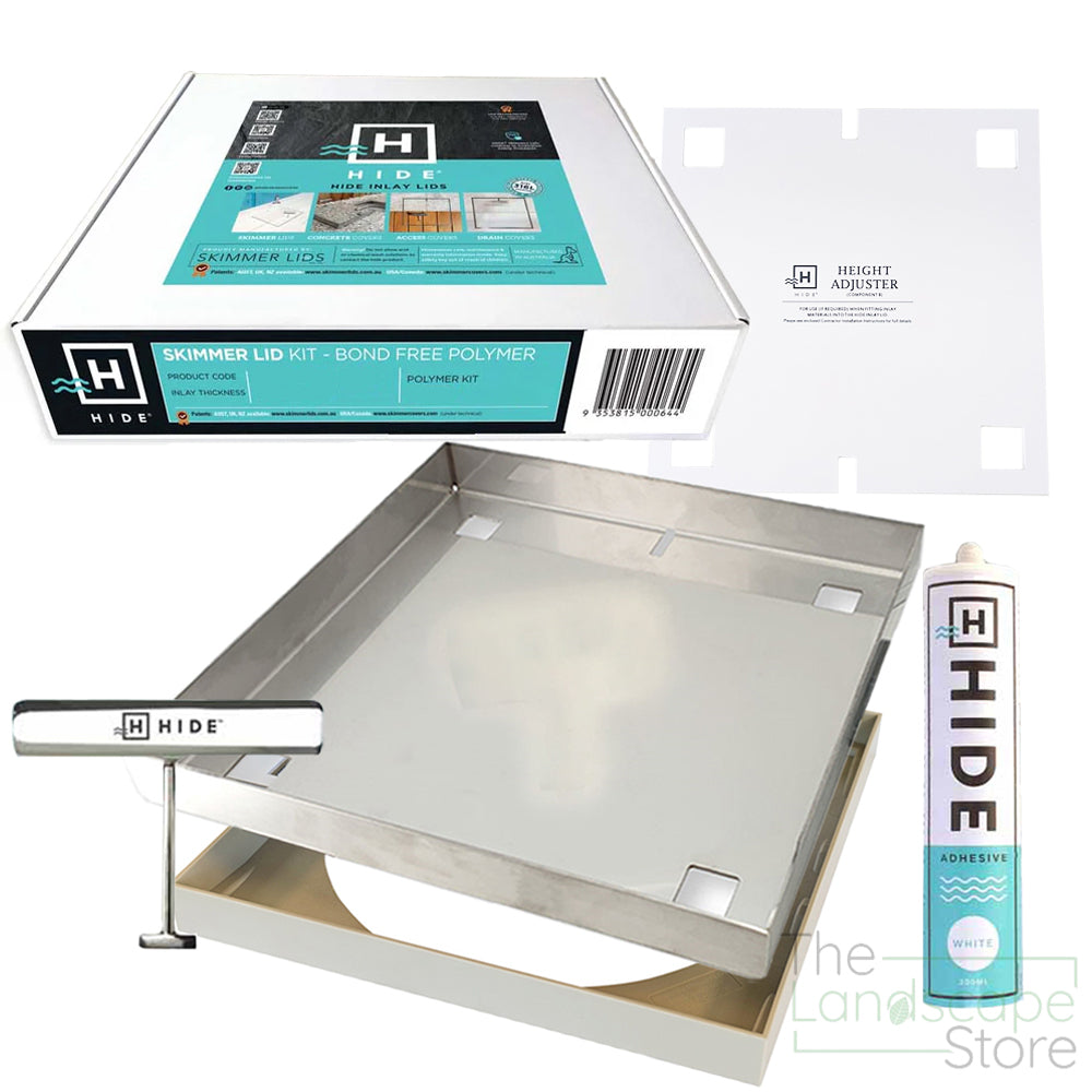 Hide Skimmer Lid & Access Cover - Stainless Steel Lid with Polymer Edge Protector
