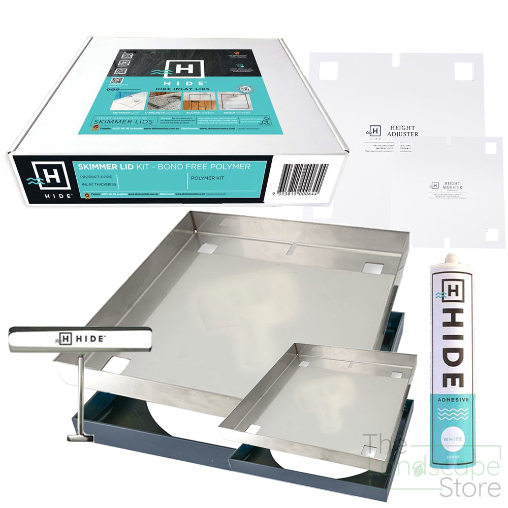 Hide Skimmer Lid & Access Cover - Stainless Steel Lid with Polymer Edge Protector