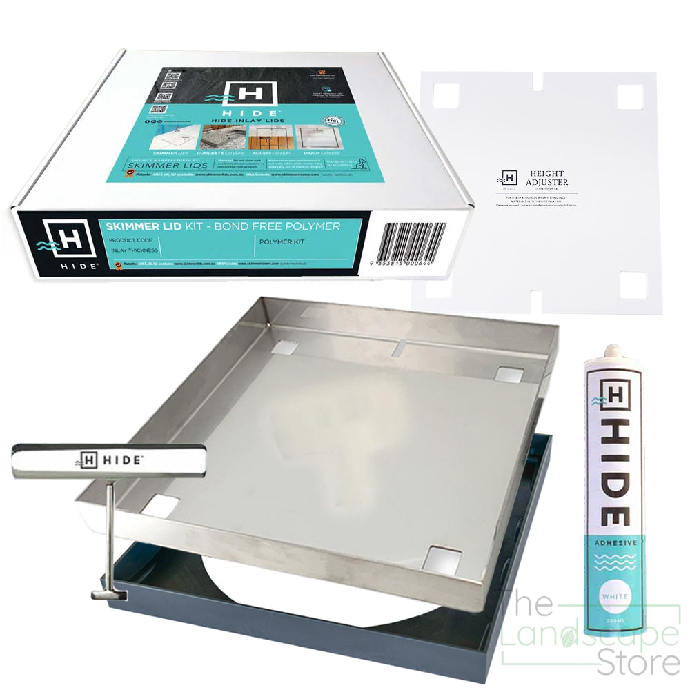 Hide Skimmer Lid & Access Cover - Stainless Steel Lid with Polymer Edge Protector