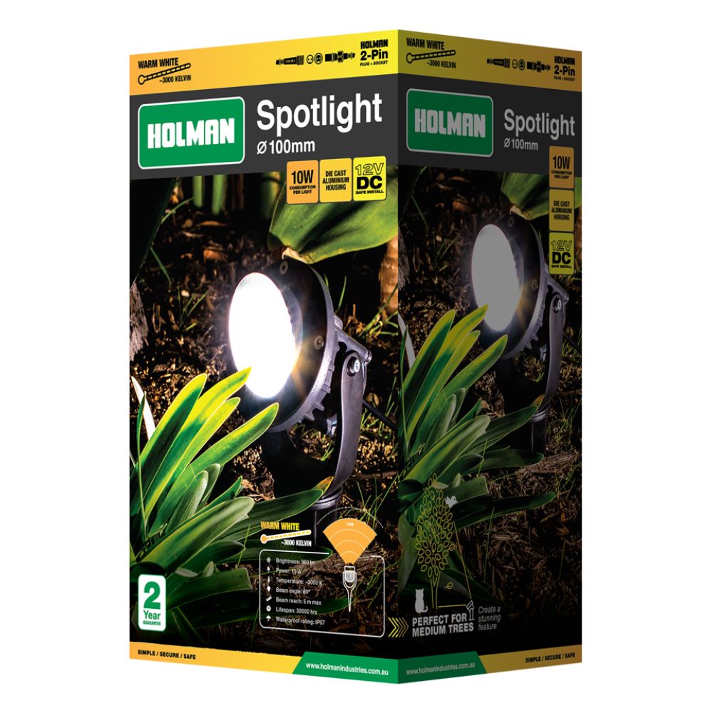 Holman 100mm Warm White LED Spot Light