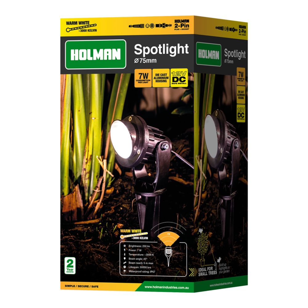 Holman 75mm Warm White LED Spot Lights Pack of 4