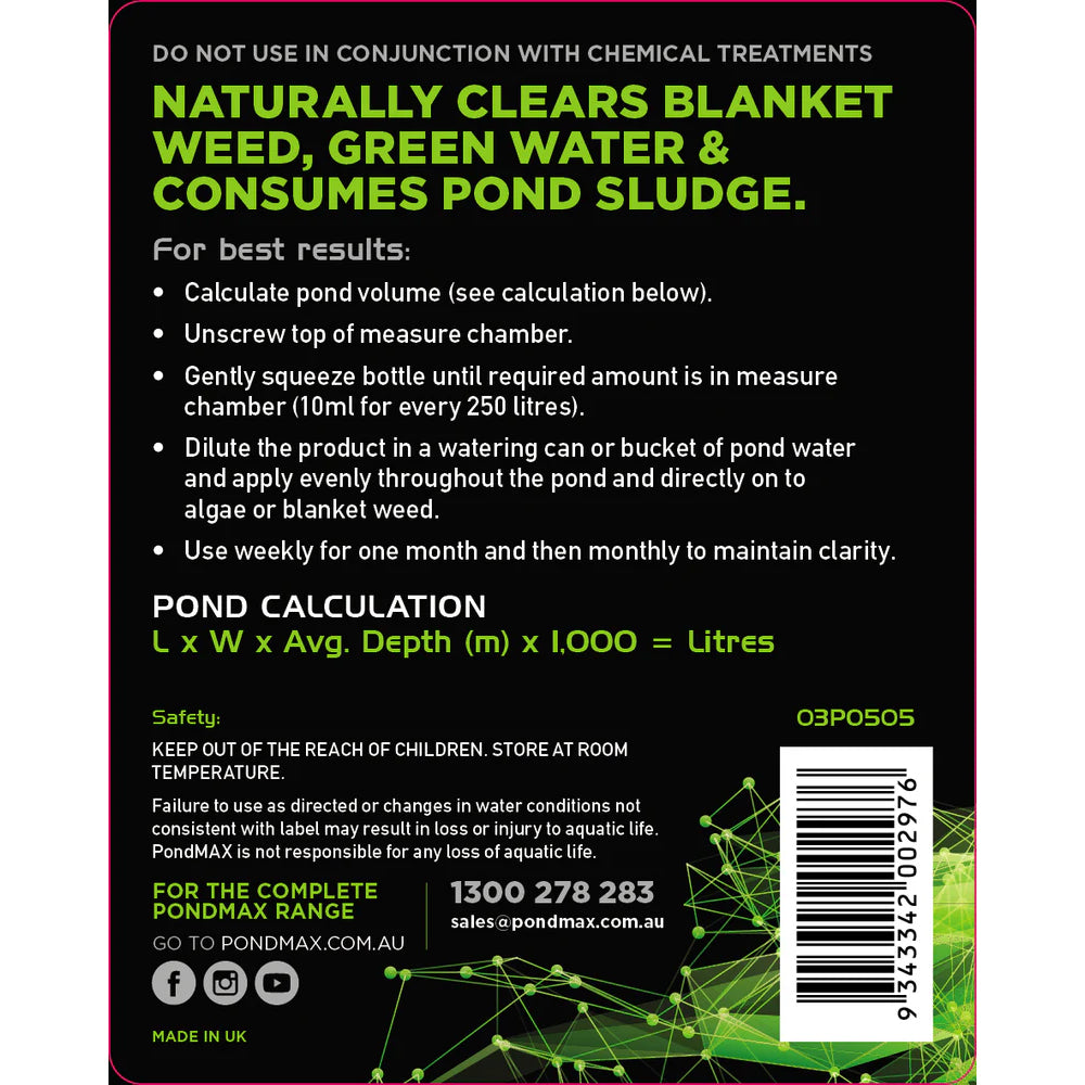 PondMAX 3 in 1 Pond Solution 500mL