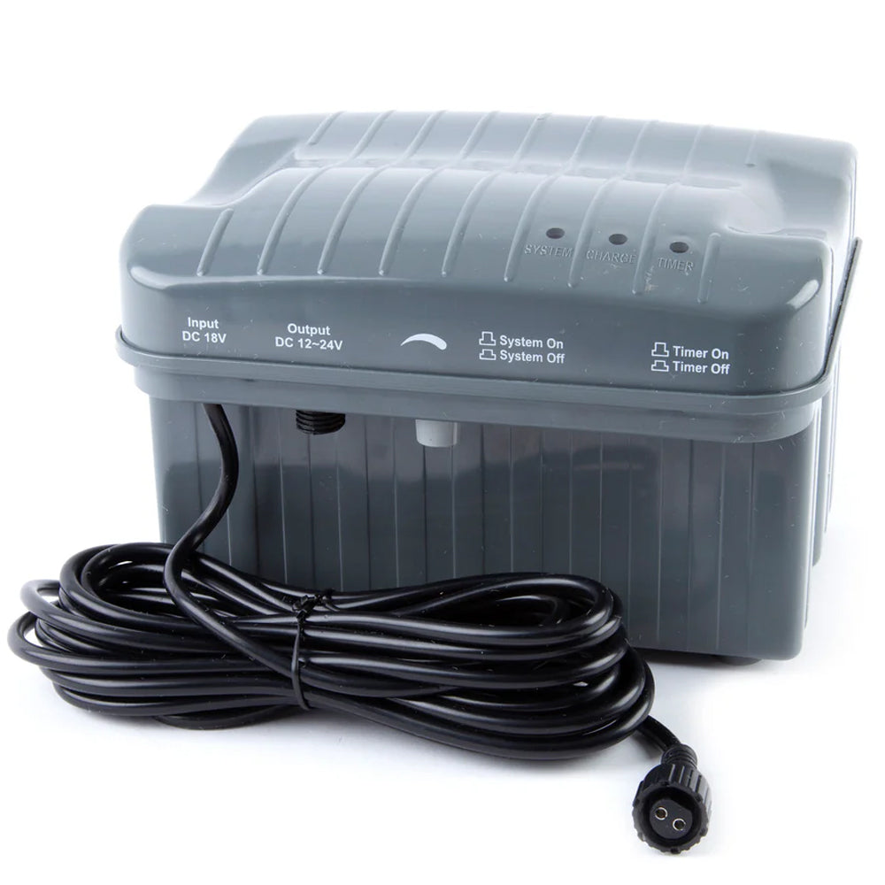 solar powered battery box for the PS600 pump.