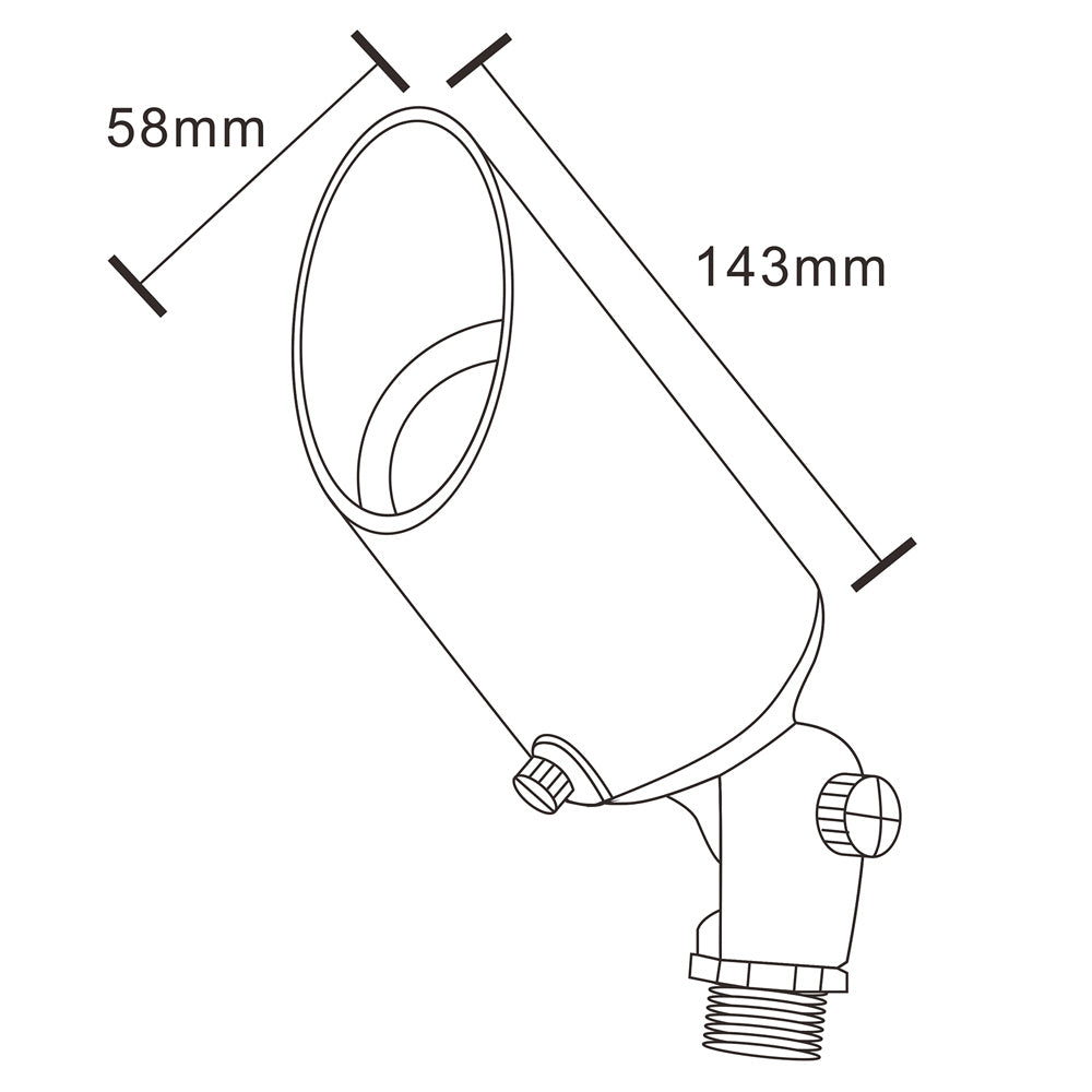Pro Light Club Black Aluminium Spike Light