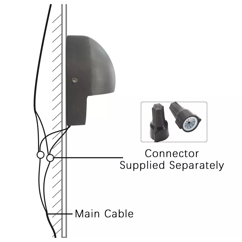 Pro Light Club Black Aluminium 3000k Step Light
