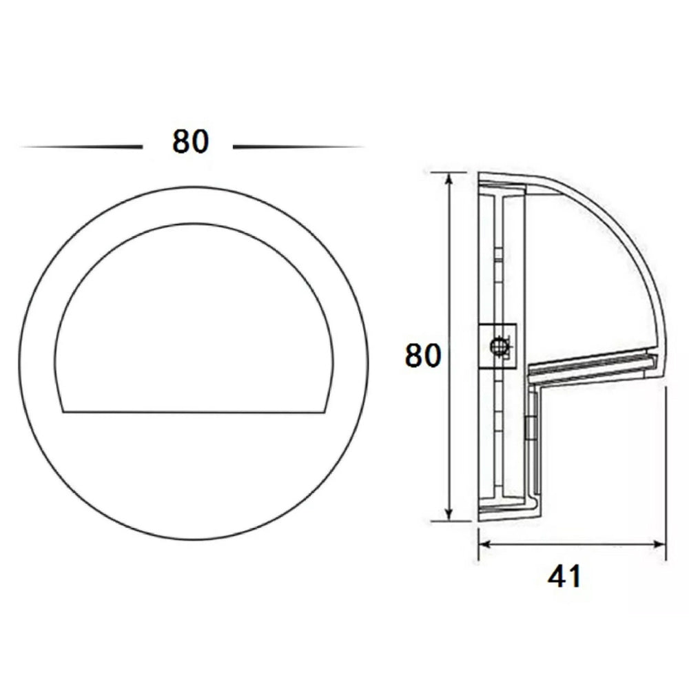 Pro Light Club Black Aluminium 3000k Step Light