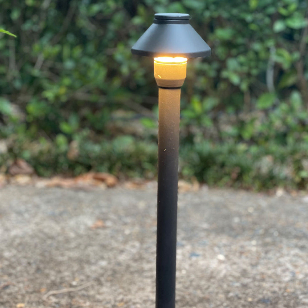Pro Light Club Black Aluminium Small Shaded Path Light
