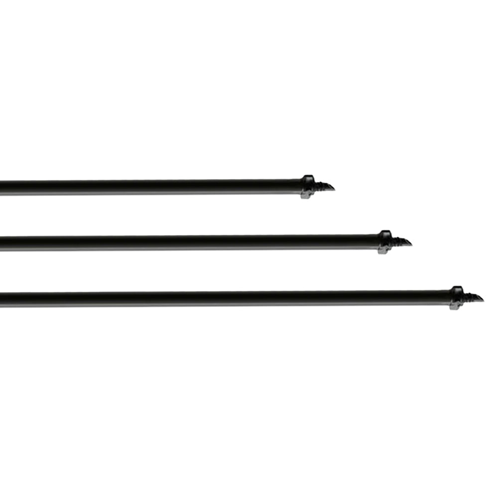 Black poly rigid riser used for 4mm micro irrigation.