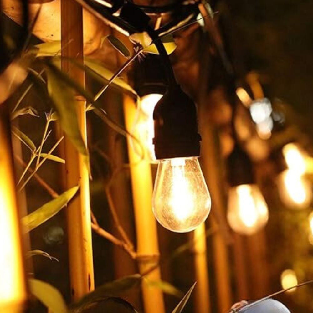 Outdoor Solar Festoon Lights 15m