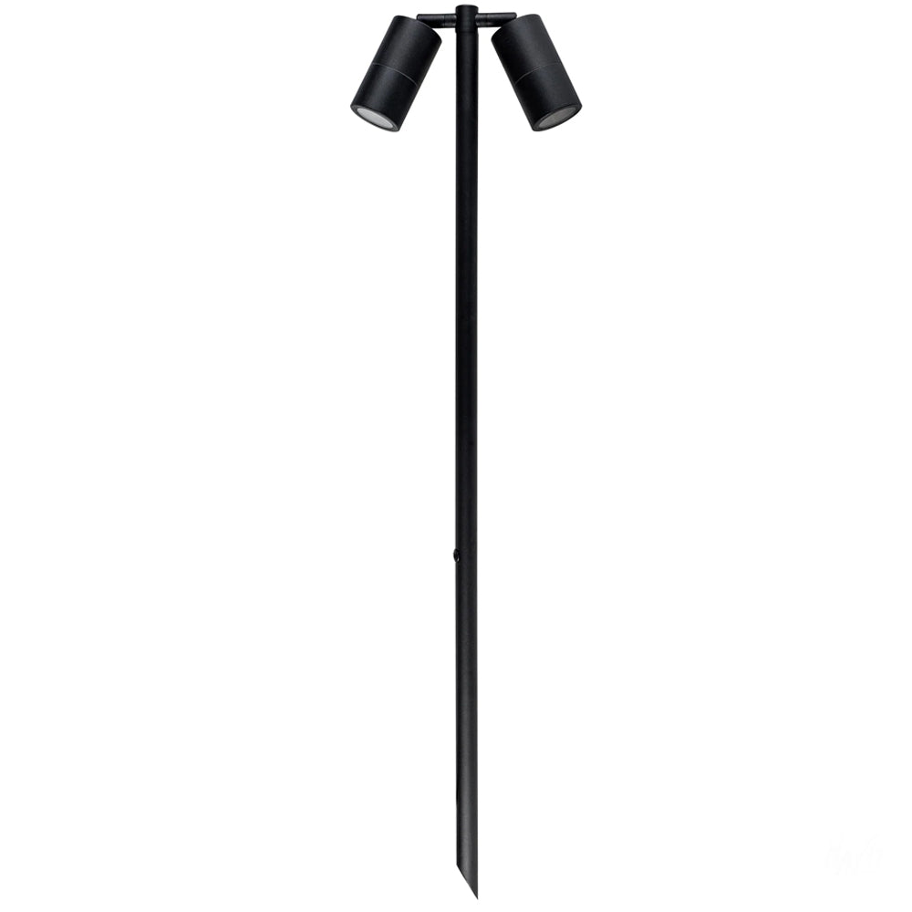Tivah Black 12V TRI Colour Double Adjustable LED Bollard Spike Light