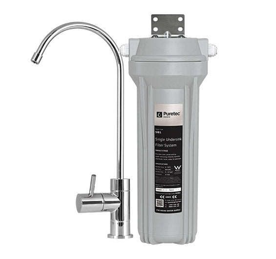 Puretec Basic SIB1 Mains Undersink Water Filter System With Long Reach Faucet