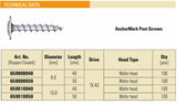 AnchorMark Post Screws Flange Head TX40 Drive