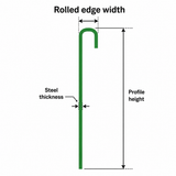 FormBoss Galvabond Steel Garden Edging 2440mm