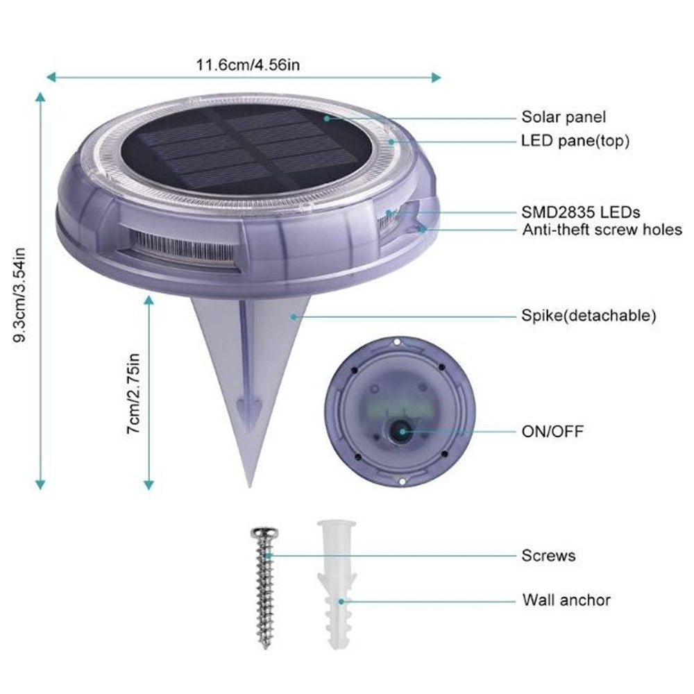 Warm White Solar Deck Light Pack of 4
