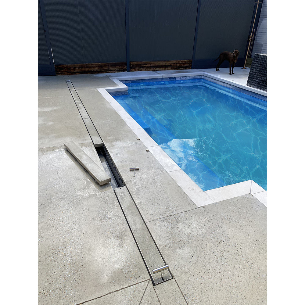 Hide Concrete Pour Lineal Drain Kit 1m with Form Work Kit
