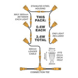 Holman 30mm Warm White LED Deck Lights Pack of 6