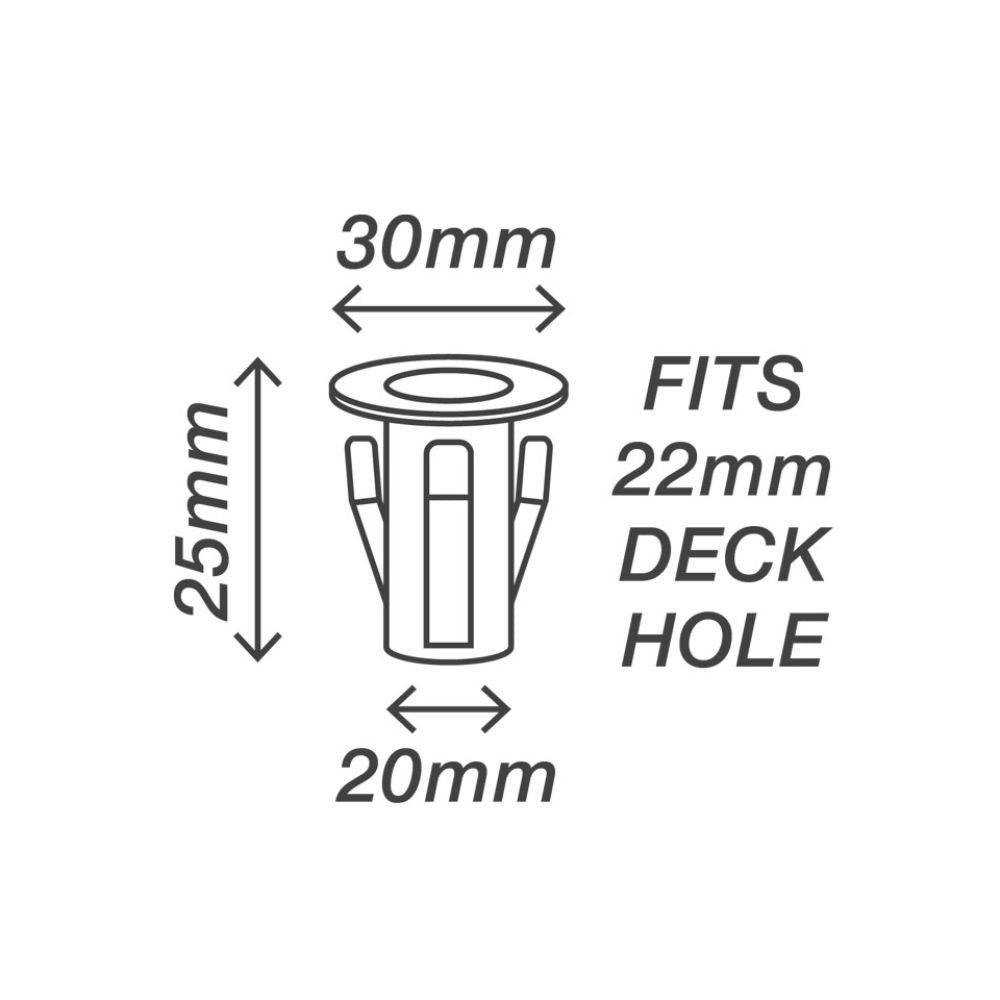 Holman 30mm Warm White LED Deck Lights Pack of 6