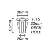 Holman 30mm Warm White LED Deck Lights Pack of 6