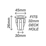 Holman 45mm Warm White LED Deck Lights Pack of 6