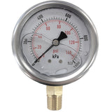 HR Products Liquid Filled 0-145psi Water Pressure Gauge