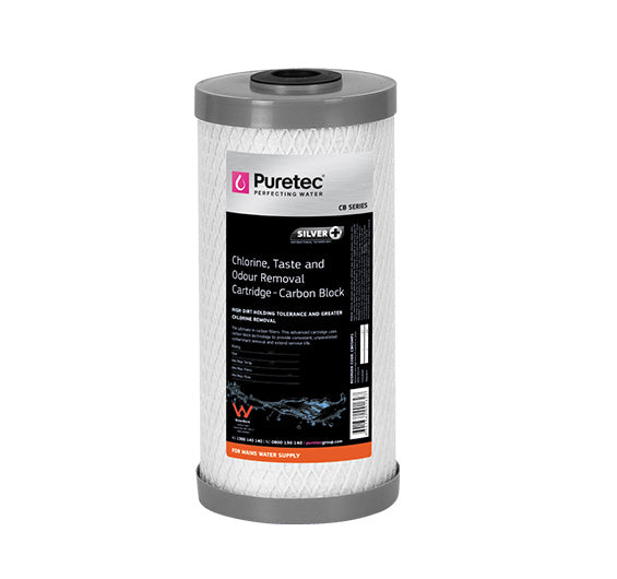 Puretec CB10MP1 Carbon Block 10 Micron Water Filter Cartridge 4.5" x 10"