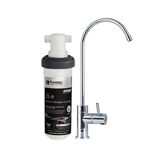 Puretec Z18 Water Filter Kit Undersink With High Loop Faucet