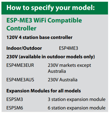 Rain Bird ESP-ME3 Series & LNK 2 Wifi Combo