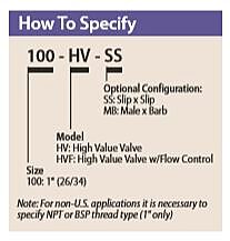 25MM HV Valve BSP x BSP - with Flow Control